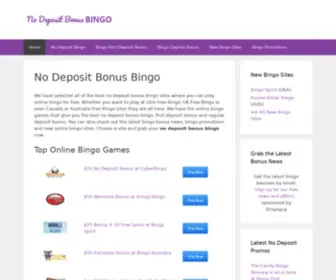 Nodepositbonusbingo.com Screenshot