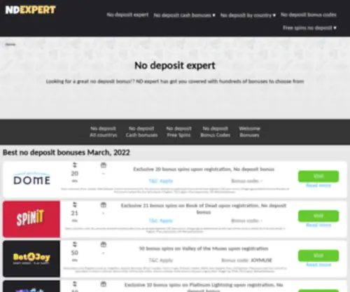 Nodepositexpert.com(Nodepositexpert) Screenshot