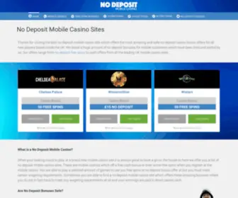 Nodepositmobilecasino.co.uk Screenshot