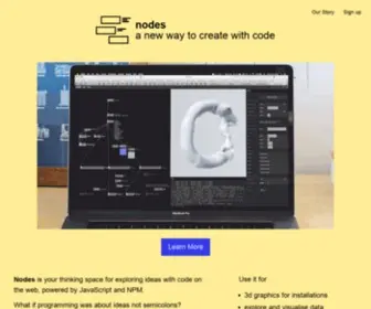 Nodes.io(Nodes is a new way to create with code) Screenshot