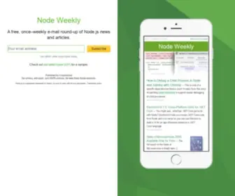 Nodeweekly.com(Node Weekly) Screenshot