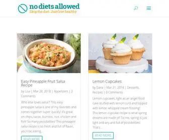 Nodietsallowed.com(Deliciously Healthy & Easy Recipes) Screenshot