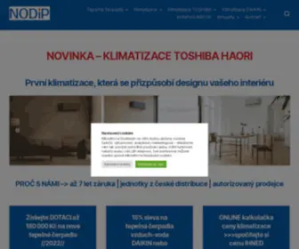 Nodip.cz(Kvalitní tiché klimatizace a tepelná čerpadla TOSHIBA a DAIKIN) Screenshot