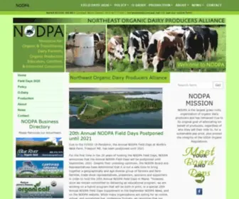 Nodpa.com(The largest grass roots organization of organic dairy producers. The goal) Screenshot