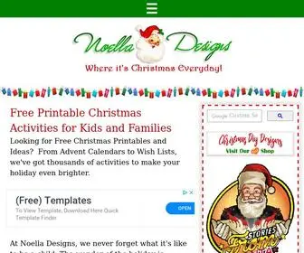 Noelladesigns.com(Free Christmas Printables for Kids and Families) Screenshot