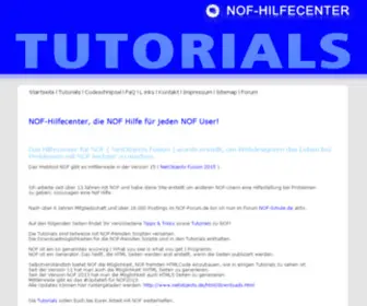 Nof-Hilfecenter.de(NOF-Hilfecenter, NOF Hilfe, Problemlösungen, Tutorials, FaQ) Screenshot