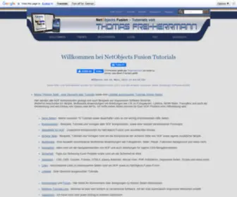 Nof-Tutorials.com(NetObjects Fusion Hilfe) Screenshot