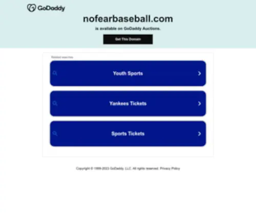 Nofearbaseball.com(Websites, Stats, Registration & Schedule Tools for Sports Management) Screenshot