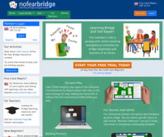 Nofearbridge.co.uk(Learn Bridge for Beginners) Screenshot
