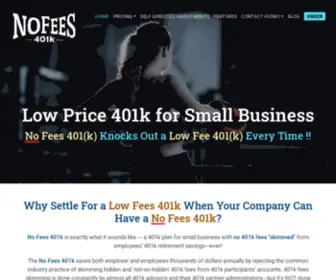 Nofees401K.com(Low Price 401k for Small Business) Screenshot