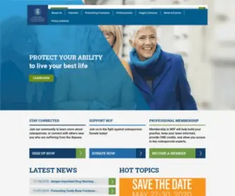 Nof.org(Bone Health & Osteoporosis Foundation) Screenshot