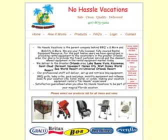 Nohasslevacations.com(Baby equipment rental) Screenshot