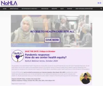 Nohla.org(Promoting Healthcare Justice for Washington Residents) Screenshot