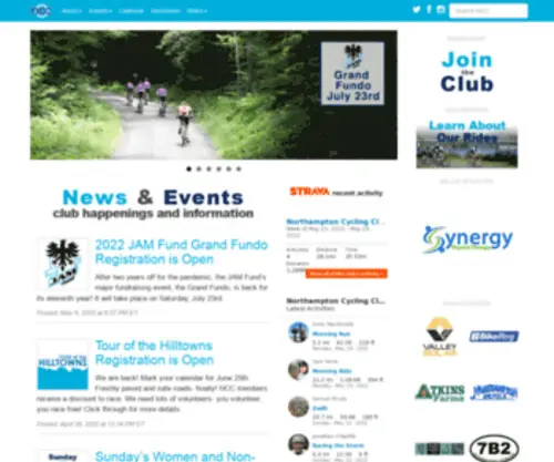 Nohobikeclub.org(Cycling Club in Western Massachusetts) Screenshot