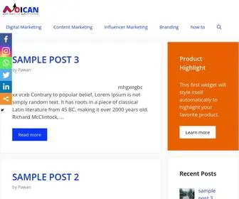 Noican.com(Digital marketing & Branding solutions) Screenshot
