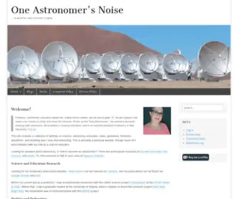 Noisyastronomer.com(One Astronomer's Noise) Screenshot