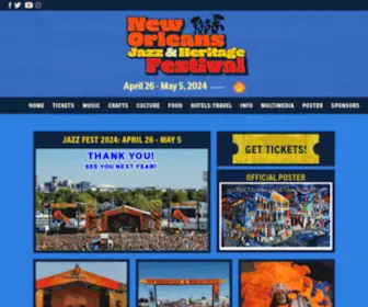 NojazzFest.com(New Orleans Jazz & Heritage Festival Presented By Shell) Screenshot