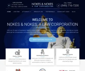 Nokeslaw.com(Personal Injury Attorneys Orange County) Screenshot