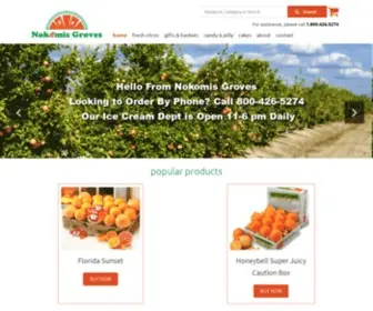 Nokomisgroves.com(Enjoy Grove Fresh Gifts of Florida Citrus from Nokomis Groves) Screenshot