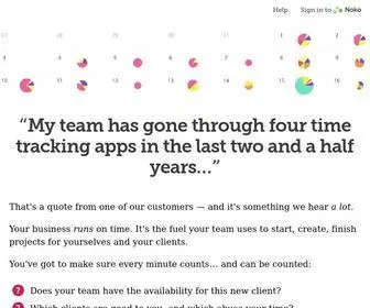 Nokotime.com(Friendly Online Time Tracking Software) Screenshot