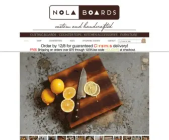 Nolaboards.com(Handcrafted Cutting Boards) Screenshot