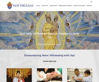 Nolacatholic.com(Archdiocese of New Orleans) Screenshot