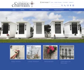 Nolacatholiccemeteries.org(Cemeteries, New Orleans Catholic Cemeteries) Screenshot