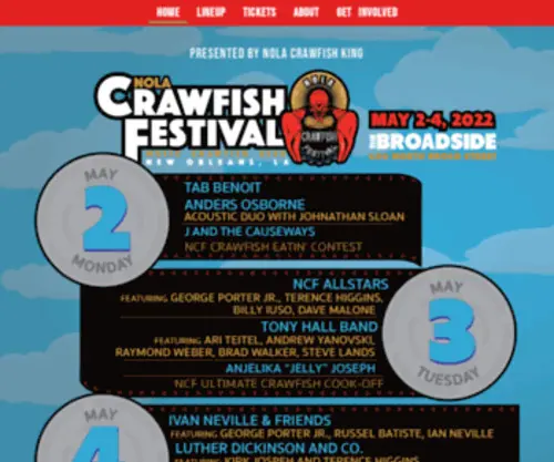 Nolacrawfishfest.com(NOLA Crawfish Festival) Screenshot