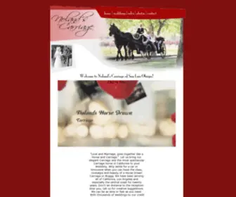 Nolandscarriage.com(Horse and Carriage rentals for weddings and tours in San Luis Obispo) Screenshot