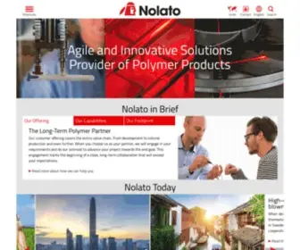 Nolato.com(Advanced partner in solutions of polymer products) Screenshot