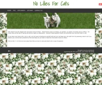 Noliliesforcats.com(Home) Screenshot