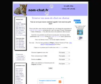 Nom-Chat.fr(Nom chat) Screenshot
