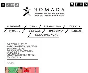 Nomada.info.pl(Stowarzyszenie na Rzecz Integracji Społeczeństwa Wielokulturowego) Screenshot