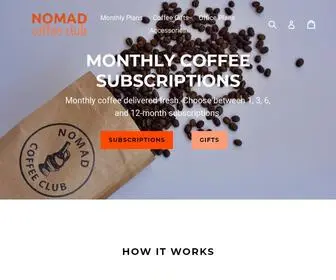 Nomadcoffeeclub.com(Monthly Coffee Subscription) Screenshot