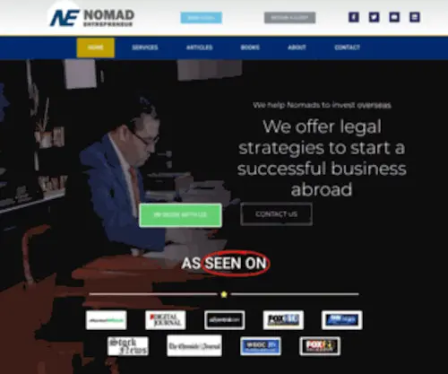 Nomadentrepreneur.io(Nomad Entrepreneur) Screenshot