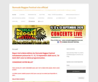 Nomadereggaefestival.com(Nomade Reggae Festival site officiel) Screenshot