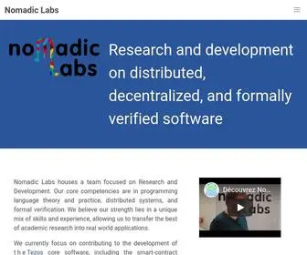 Nomadic-Labs.com(Nomadic Labs) Screenshot