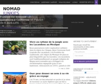 Nomadjunkies.com(La voix d'une génération de nomades) Screenshot