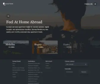 Nomadrental.com(Curated Serviced Apartment Hotels) Screenshot