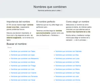 Nombres-Combinen.com(Nombres que combinen) Screenshot