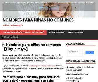 Nombresparaninasnocomunes.com(Nombresparaninasnocomunes) Screenshot
