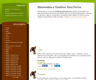 Nombresparaperros.org(Nombres Para Perros) Screenshot