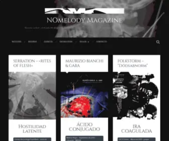 Nomelodymagazine.org(Revista online centrada en el sonido industrial) Screenshot