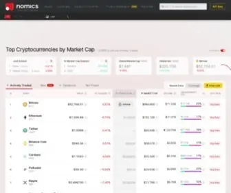 Nomics.com(Crypto Market Caps) Screenshot