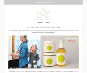 Nomnomskincare.com(Organic skincare products for pregnancy) Screenshot