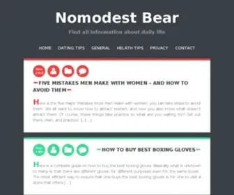 Nomodestbear.com(Fun Activities) Screenshot