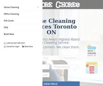 Nomorechores.com(Cleaning Services Toronto) Screenshot