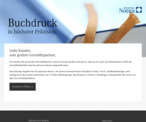 Nomos-Druck.de(Druckhaus Nomos) Screenshot