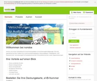 Nondos.de(Überführungskennzeichen) Screenshot