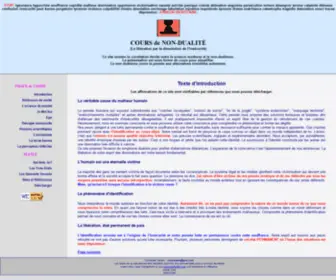 Nondualite.eu(COURS de NON) Screenshot
